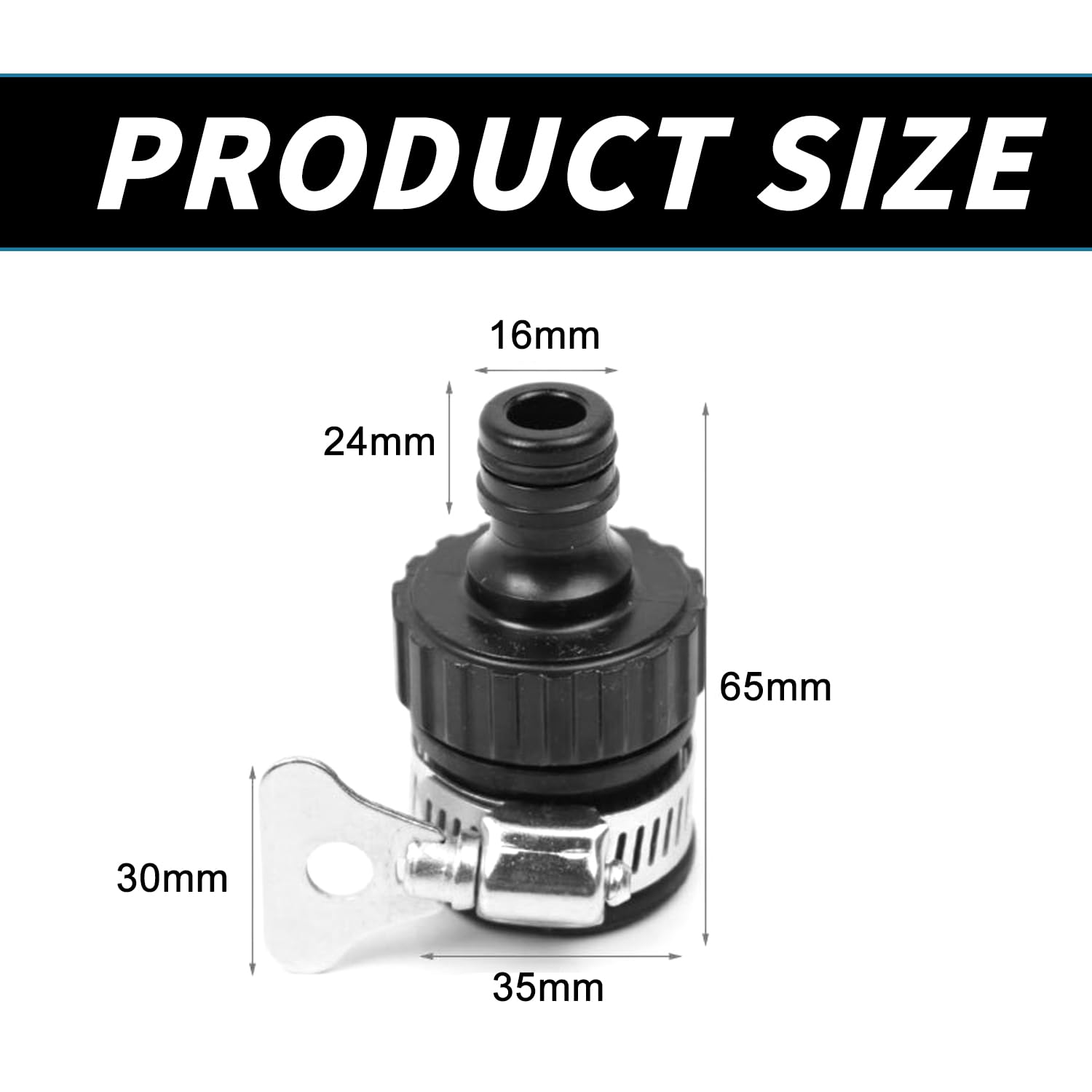 Outside Tap Adaptor Garden Hose Tap Quick Coupling Adaptor - Image 2