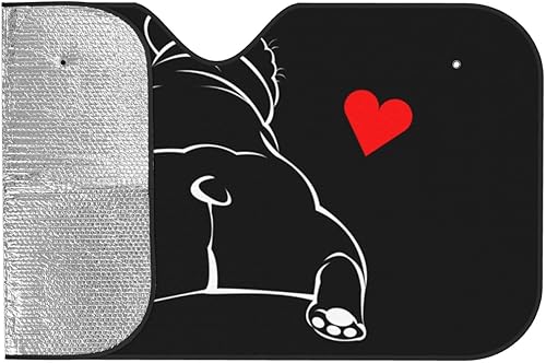 Miniatura 2 de Parasol para parabrisas de automóvil para parabrisas de automóvil (bulldog francés y cachorro)