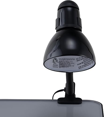 Miniatura 4 de V-Light Black Adjustable Desk Lamp with Heavy Duty Clamp Clip, Flexible Gooseneck Lamp, Bed Light, Reading Lamp, or Study Light, 14 inches