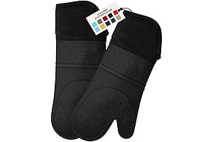 HOMWE Extra Long Heat Resistant Silicone Oven Mitts