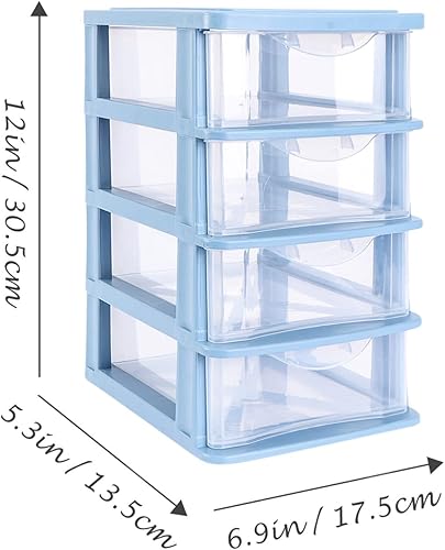 Miniatura 3 de Luxshiny Caja de almacenamiento de estante Caja de almacenamiento de plástico Cajones de escritorio Organizador de maquillaje Almacenamiento de