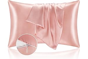 BEDELITE Satin Pillowcase with Zipper 2 Pack