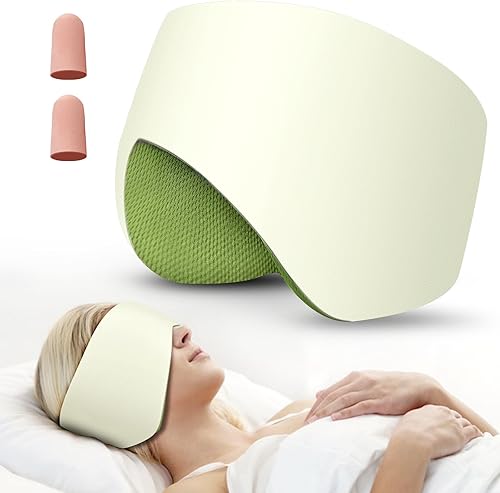 Miniatura 8 de Máscara para dormir, antifaz para dormir con la cabeza, ajustable, orejeras para dormir, calentadores de oídos para hombres y mujeres, 2 en 1