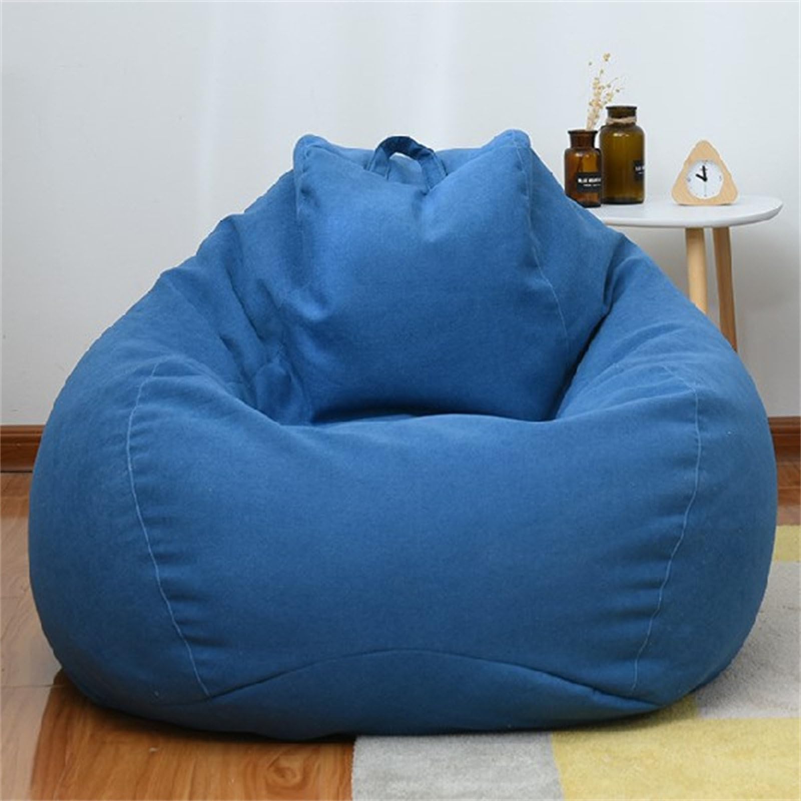 Odot Bean Bag, Soft Gaming Bean Bag Chair for Adult Teenagers, Removable, Washable Bean bag Cover for Outdoor Garden Livingroom Playroom Bedroom Dorm(No Filler) (S(70x80cm),Navy Blue)
