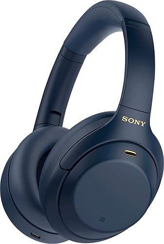 Sony WH-1000XM4 Auriculares inalámbricos con cancelación de ruido sobre la oreja azul medianoche (renovado)