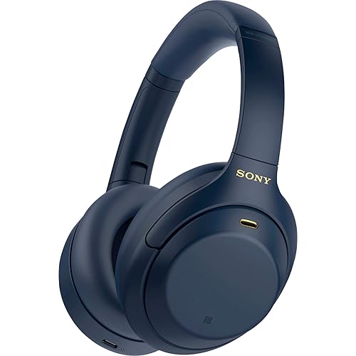 Sony WH-1000XM4 Wireless Premium Noise Canceling Overhead Headphones, Blue (Renewed)