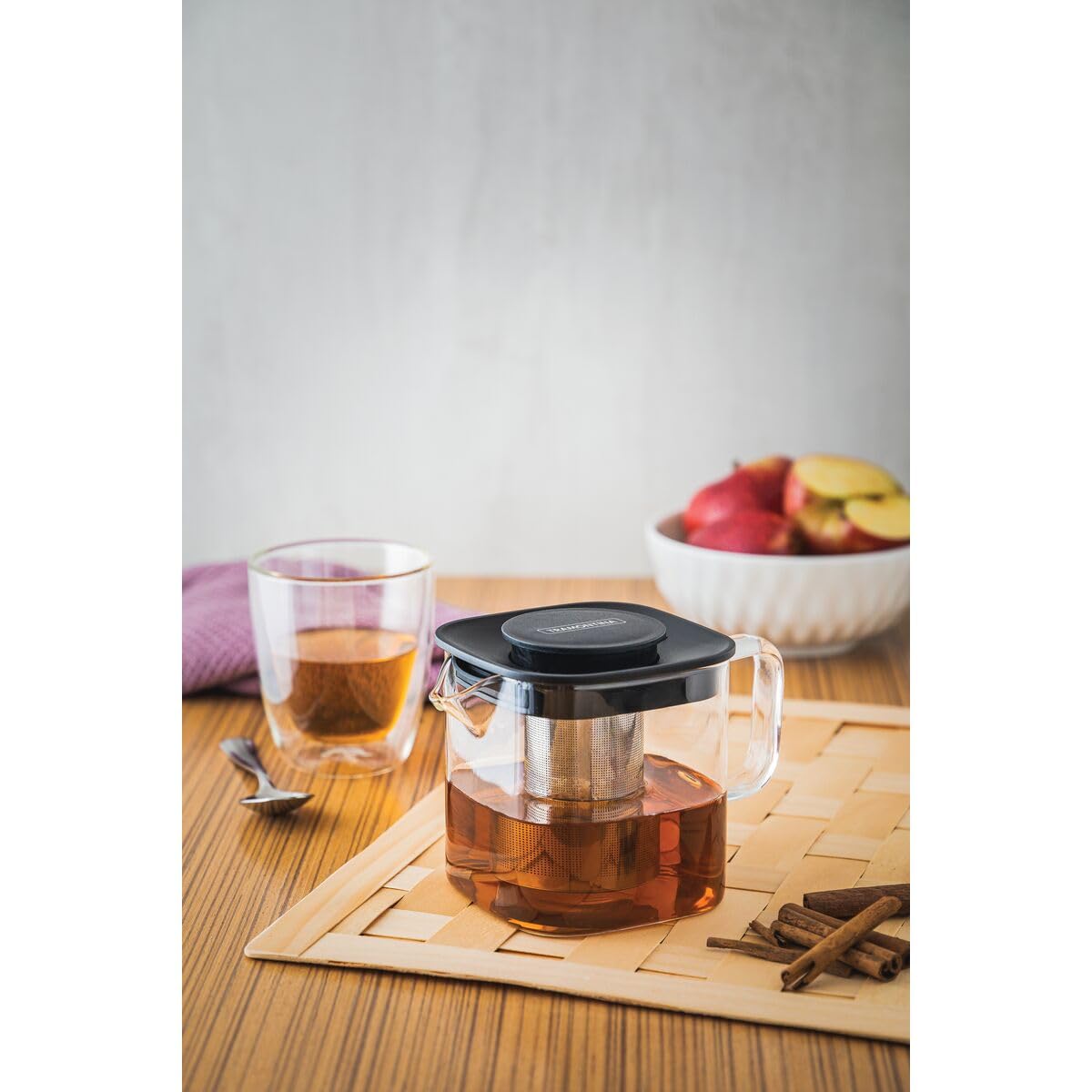 Tramontina Teapot with Infuser (600ml), Black - Image 3