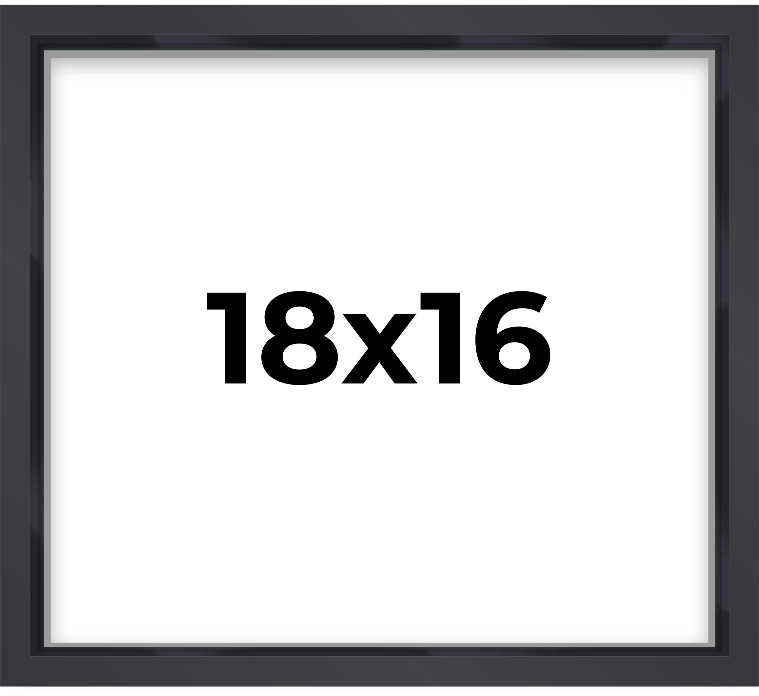 16x18 Shadow Box Frame Contemporary Black | 3/4