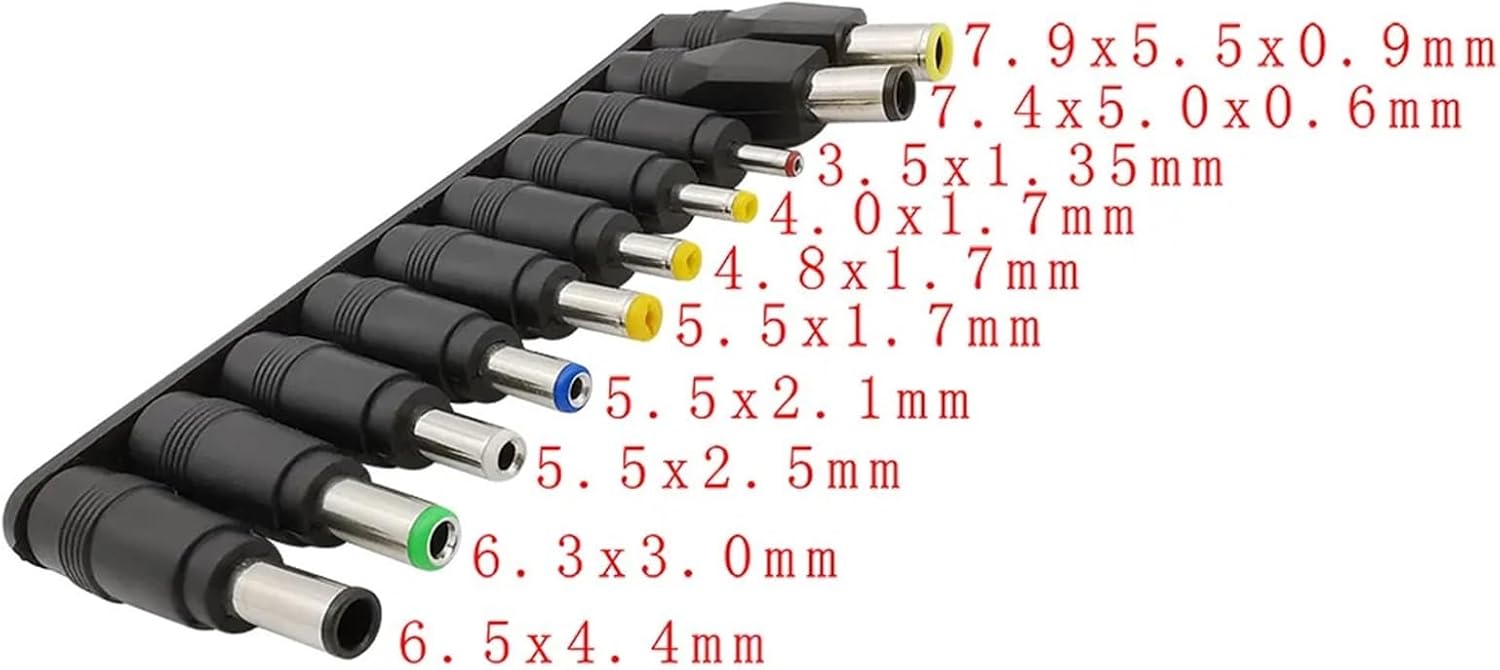 10Pcs 5.5 x 2.1mm DC Charging Jack Power Connector Terminals Set Multi Interface Adapter
