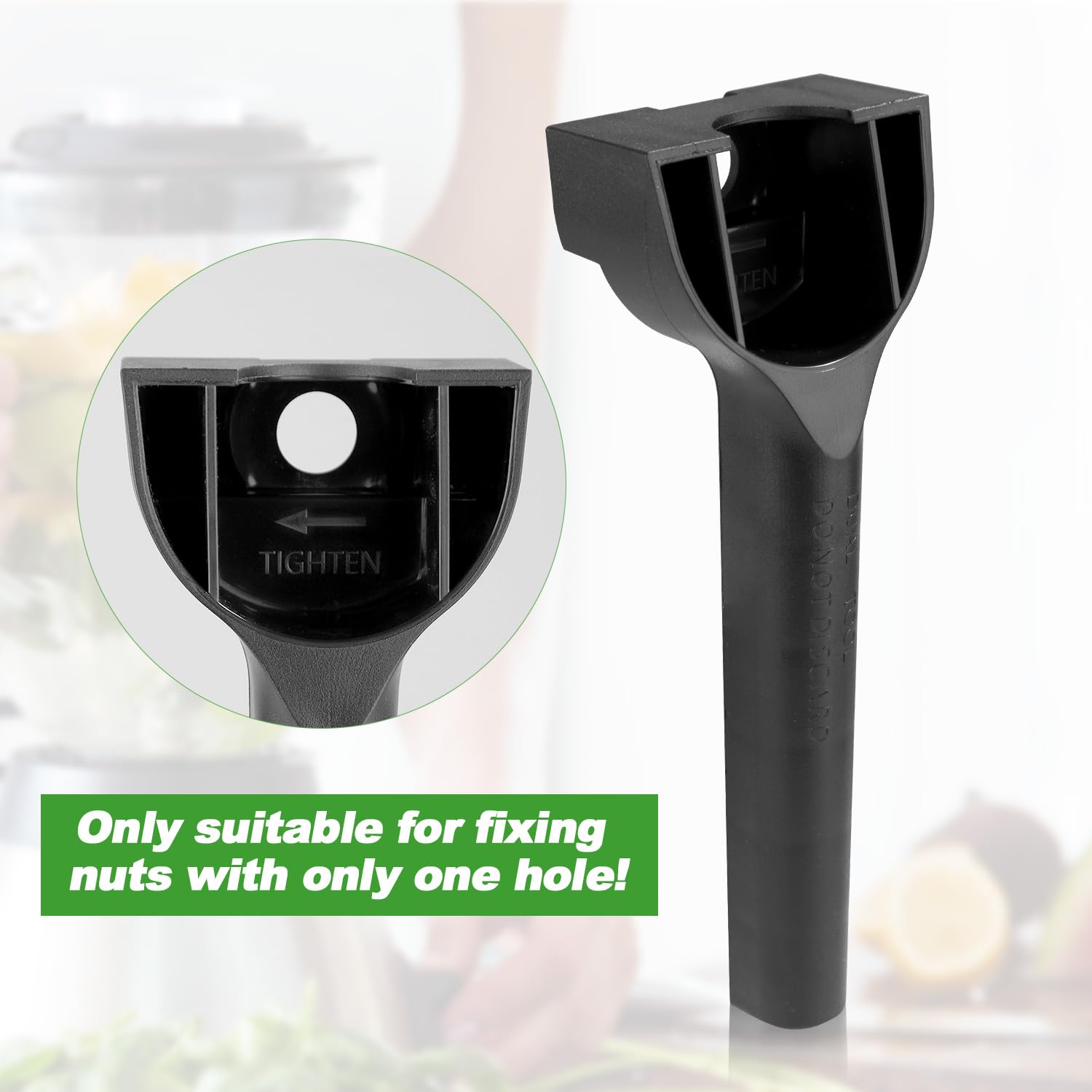 Cuchilla Repuesto para Vitamix Licuadora Recipiente 64oz y 32oz, Conjunto Cuchilla Repuesto Acero Inoxidable y Plástico con Kit de Dado Accionamiento y Llaves(Negro, Plateado)