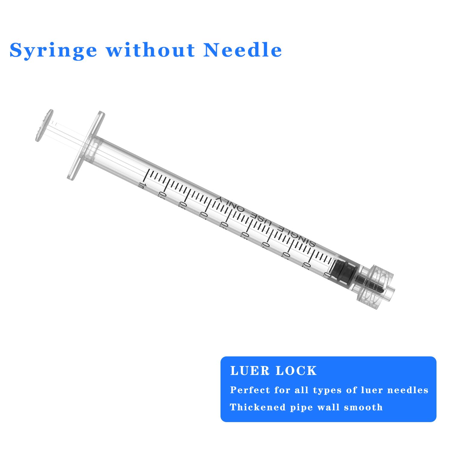 1 ml Luer-Lock-Spritzen (ohne Nadel), 100 Spritzen, einzeln verpackt