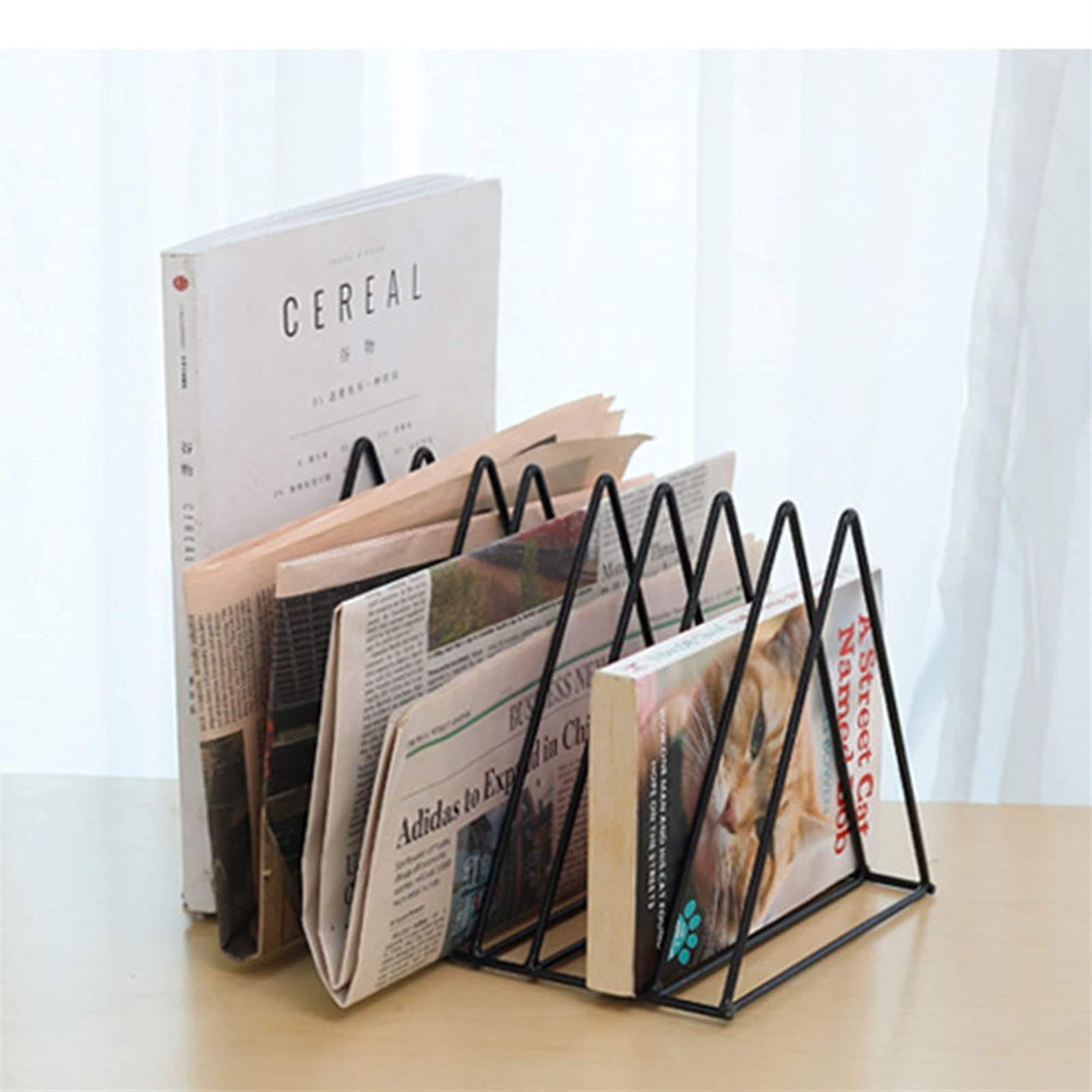 Revistero, archivador, archivador, Moderno, Triangular, para Escritorio de Oficina, archivador, Estante de Almacenamiento, revistero de Metal, Organizador de Escritorio