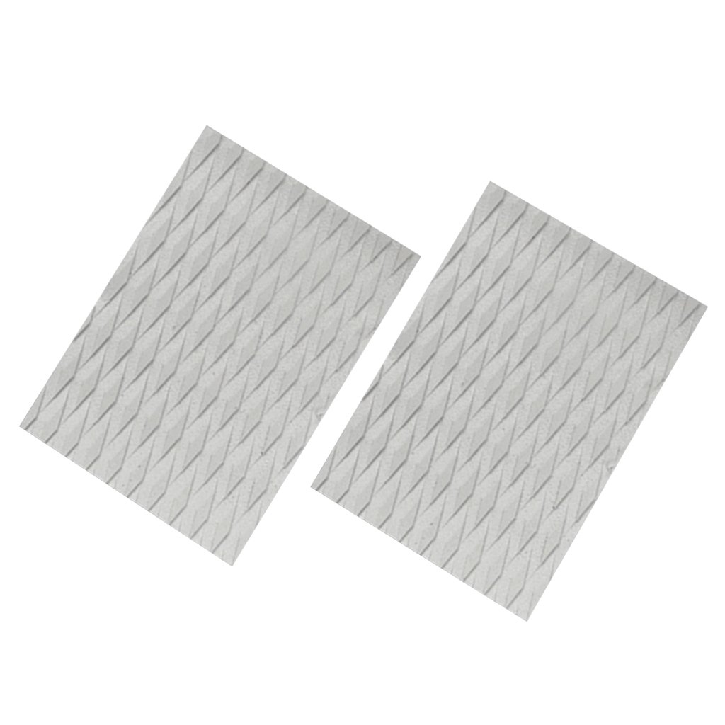 2 Pcs/set di Surfboard Traction Pads SUP Paddleboard Kiteboard Traction Pad, 30 x 21 x 0.5 cm - Grigio