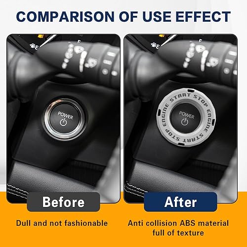 Miniatura 6 de Cubierta para botón de arranque, cubierta del botón de arranque del automóvil, cubierta del interruptor de llave de encendido del automóvil,