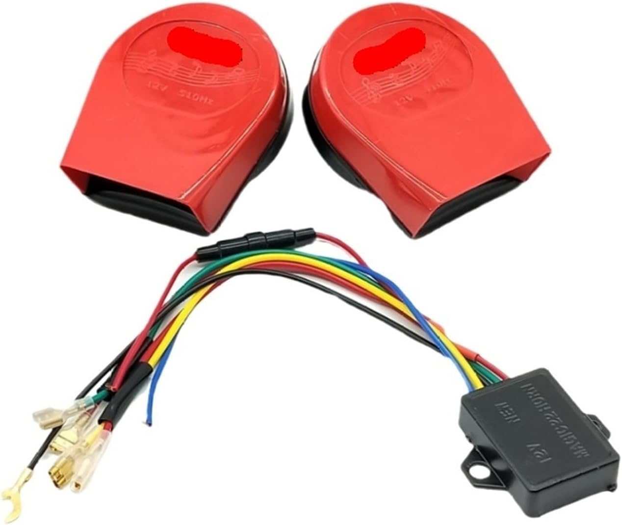 New 12v Treble Echo Multi-tone Horn Ultra-thin Car Motorcycle Modification Accessories