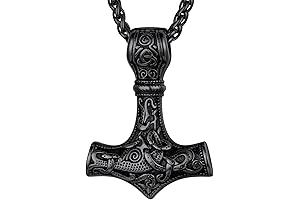 Viking Dragon Head Pendant Necklace
