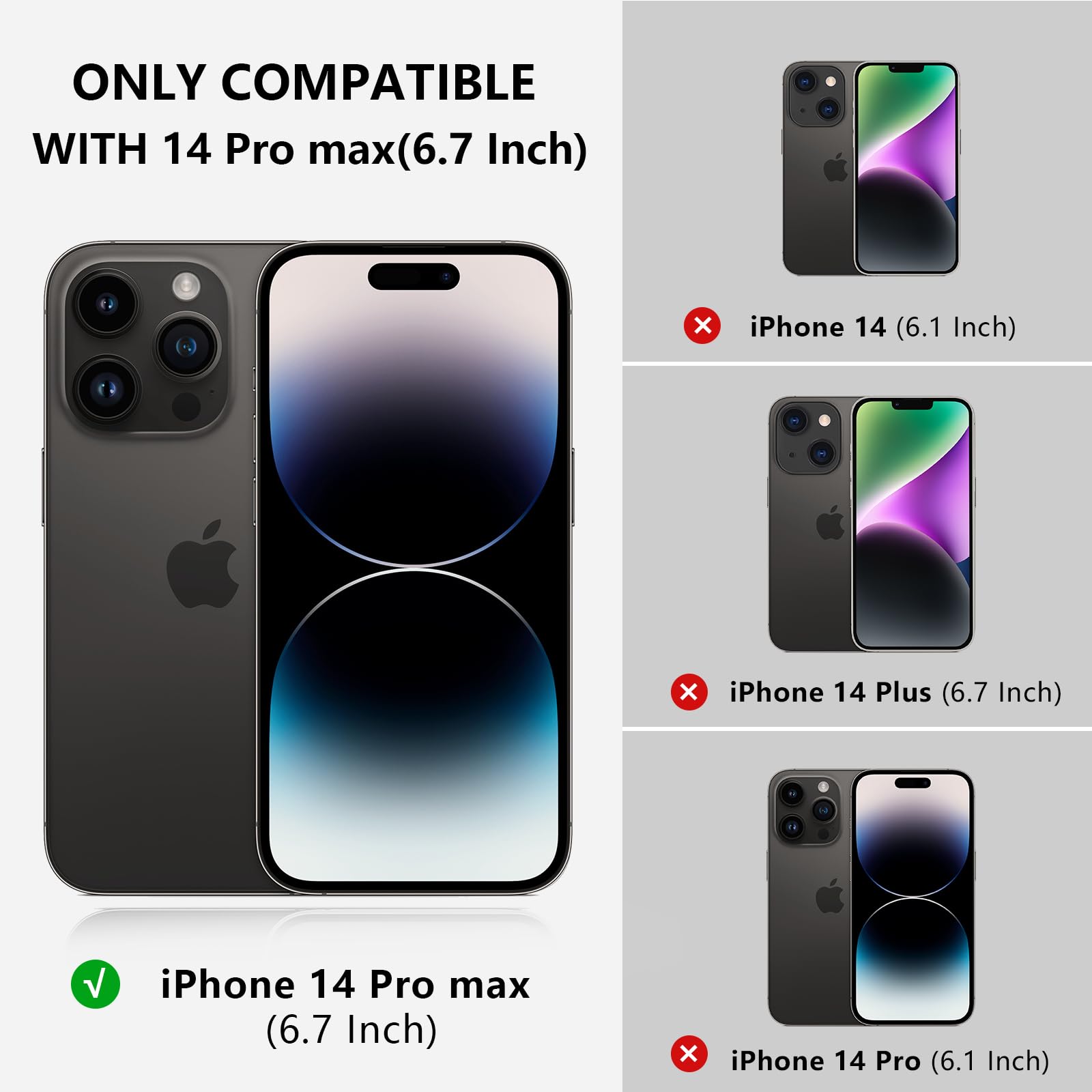 JOYSIDEA Case for iPhone 14 Pro Max Wallet Case 6.7