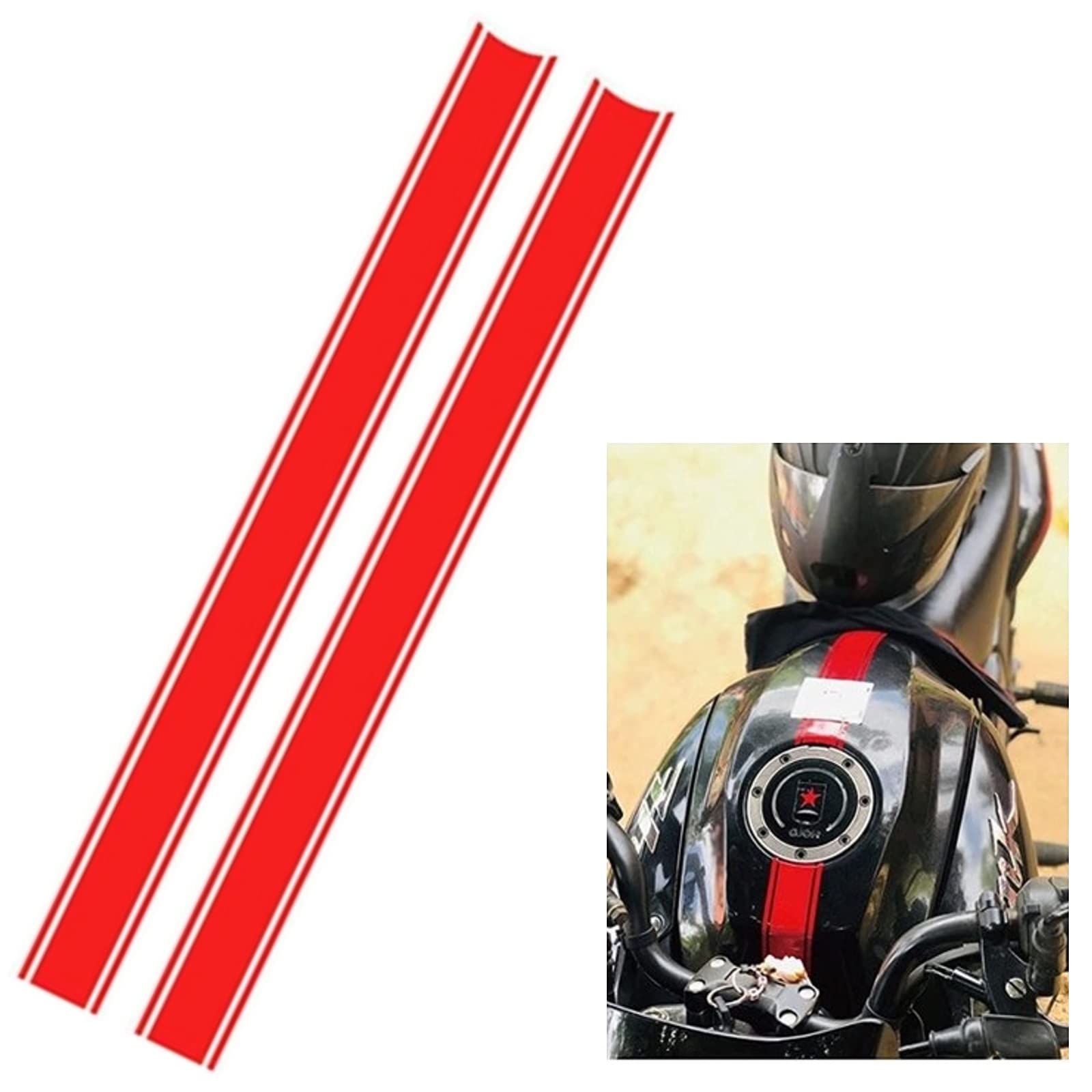 Amazon.co.jp: エイタイル バイク ステッカー ストライプ タンク