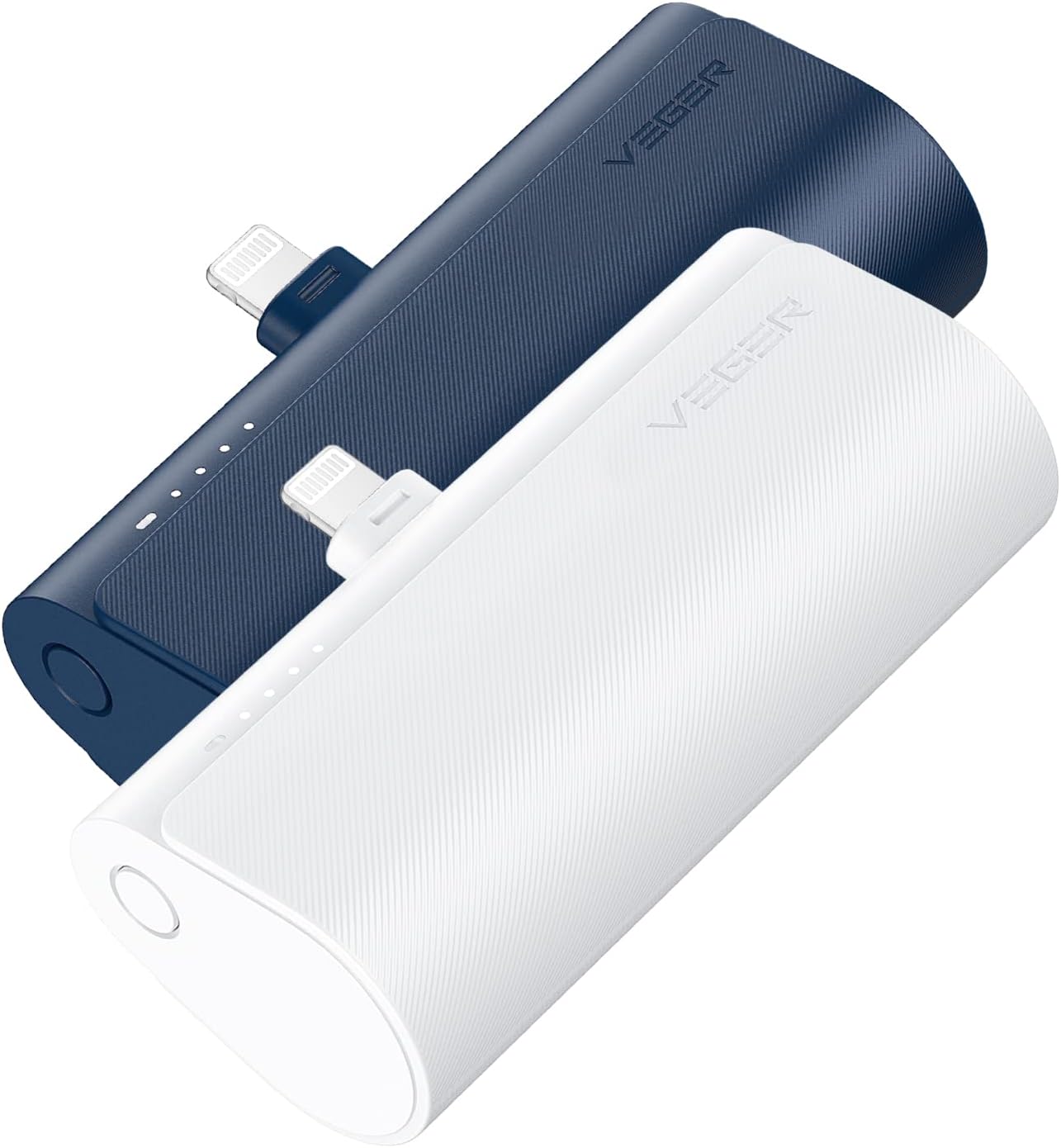 2 Packs of 5000mAh Small Portable Chargers for iPhone, VEGER Mini Fast Charging 20W PD Cordless