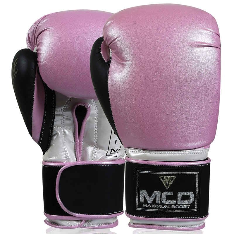 MCD Boxing Gloves Men and Women 10oz, 12oz 14oz, 16oz Boxing Training Muay Thai Gloves, Perfect Punch Bag Gloves Boxing Bag Gloves MMA Sparring Gloves (Ex-Pink, 12oz)