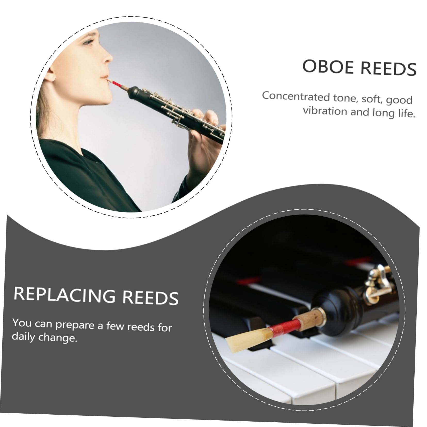 SUPVOX 3 Pack Natural Handmade Oboe Cork Professional Tone Longevity Wooden Storage Boxes