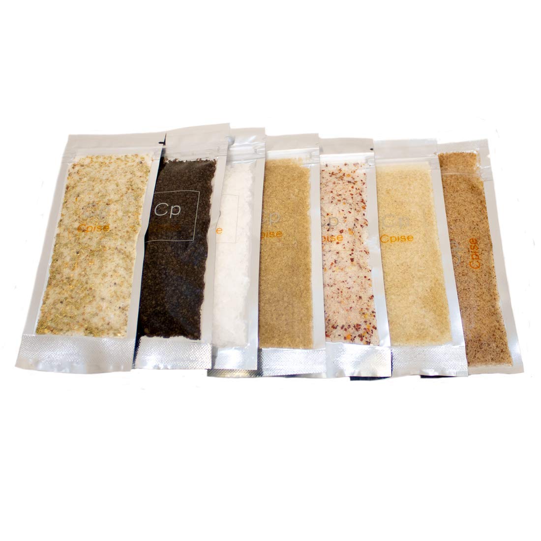 Cpise Gourmet Salt Gift Set - 8 Flavor Infused Sea Salts: Asian Ginger | Smoked | Chipotle Lime | Garlic Onion Chive | Lemon Rosemary | Black Truffle | Porcini OR Shitake | Habanero : Grocery & Gourmet Food