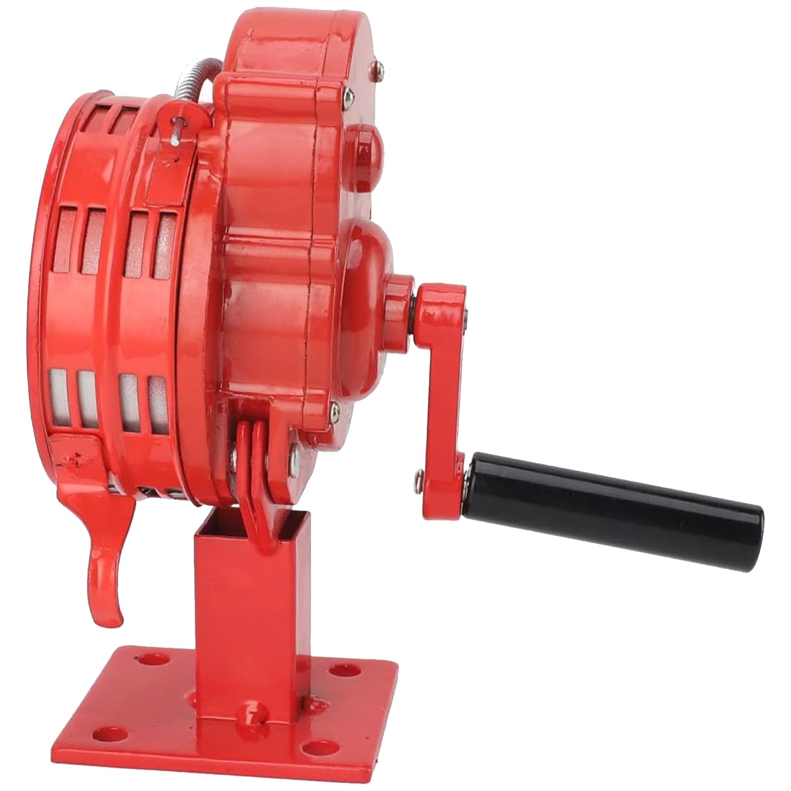 Herramienta de alarma de emergencia de 110 dB, alarma de manivela roja, alarma manual para seguridad al aire libre, bocina de manivela de supervivencia