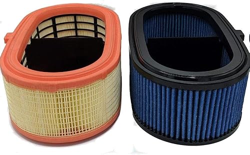 Miniatura 2 de C8 Corvette Auténtico Filtro de aire de alto flujo seco azul Attack Blue Dry Nano High Flow – Reemplazo directo de equipo original – Más rápido,