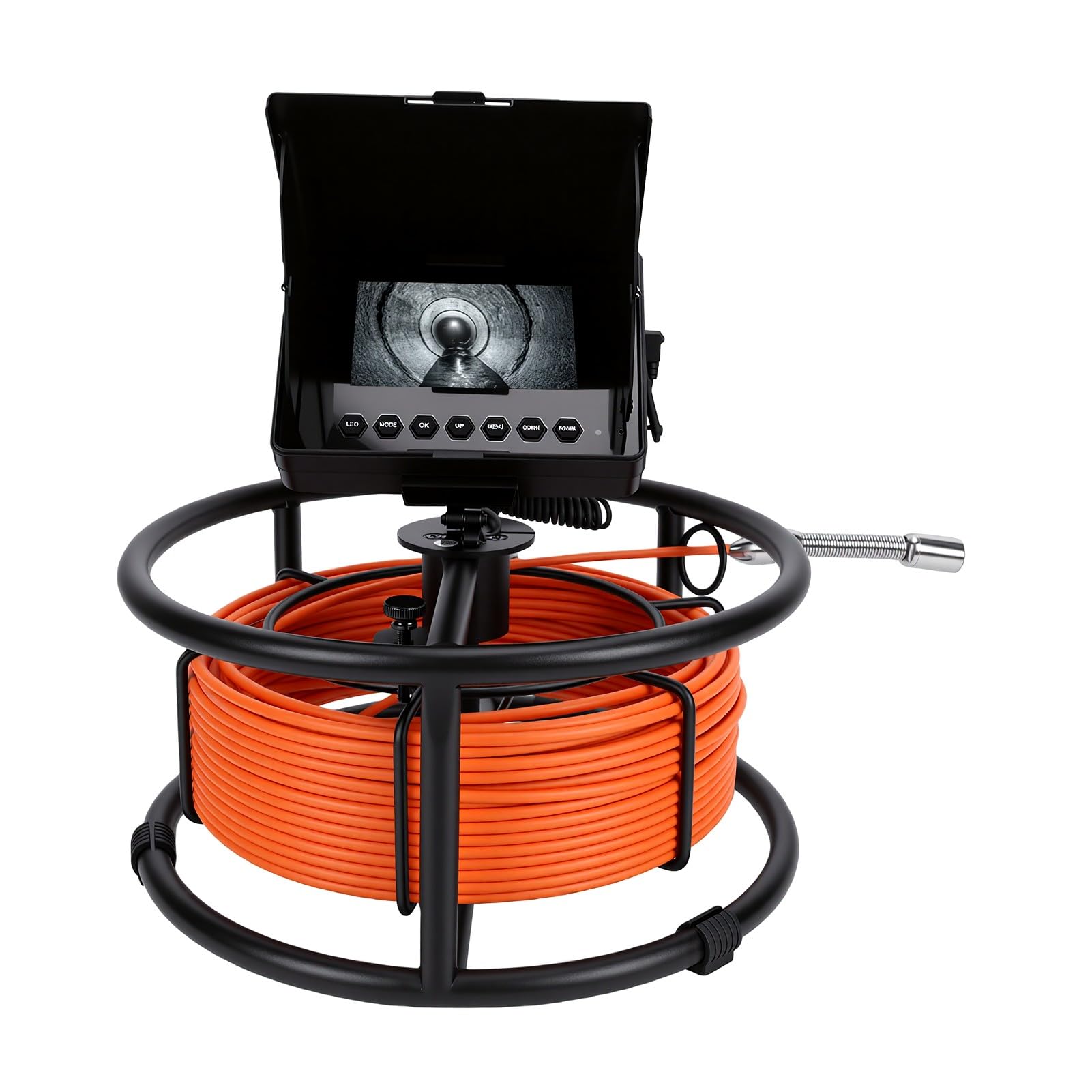 ASHATA Cámara de Inspección de Alcantarillado Industrial 4,3" | 1000TVL IP68 8500mAh Grabadora de Vídeo para Agua de Drenaje de Tuberías (F2543DC18-20M-K)