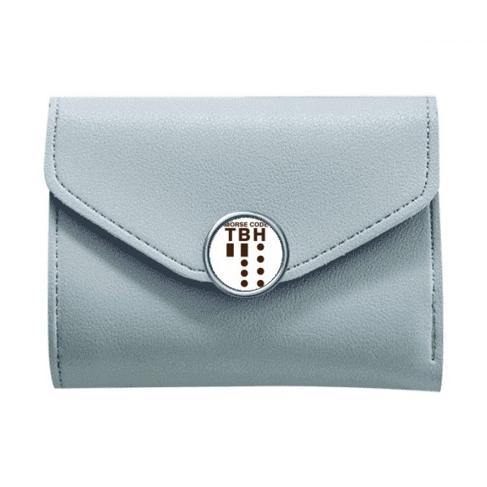 no/noMorse Code Honestly Expressed Point Line Money Pocket Trifold Wallet