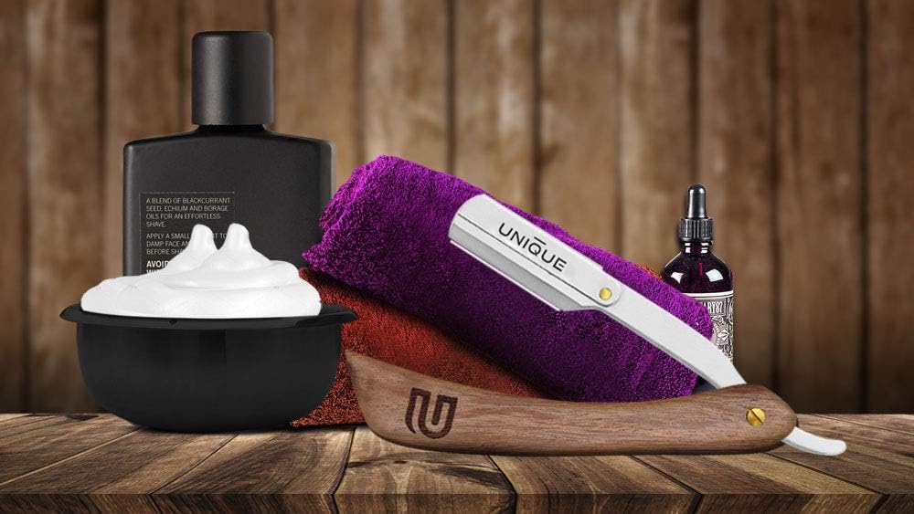 Rosewood Handle Straight Edge Barber Razor Folding Shaving Razor