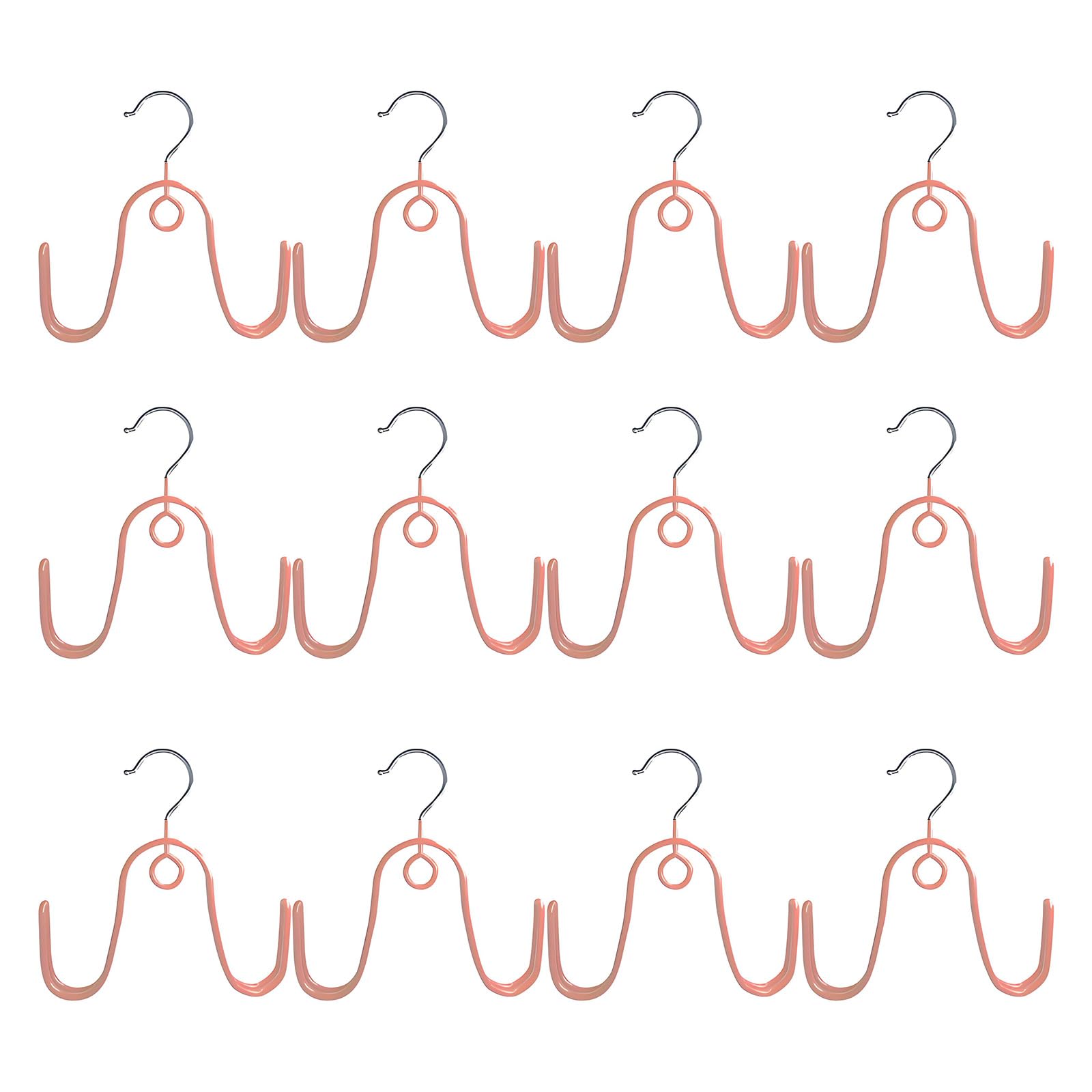 PANGBOER 12pcs Space Saving Shoe Hangers for Closet Stainless Steel Double Hooks for Drying and Organizing Everyday Footwear Drying Sneakers Flats and Daily Footwear