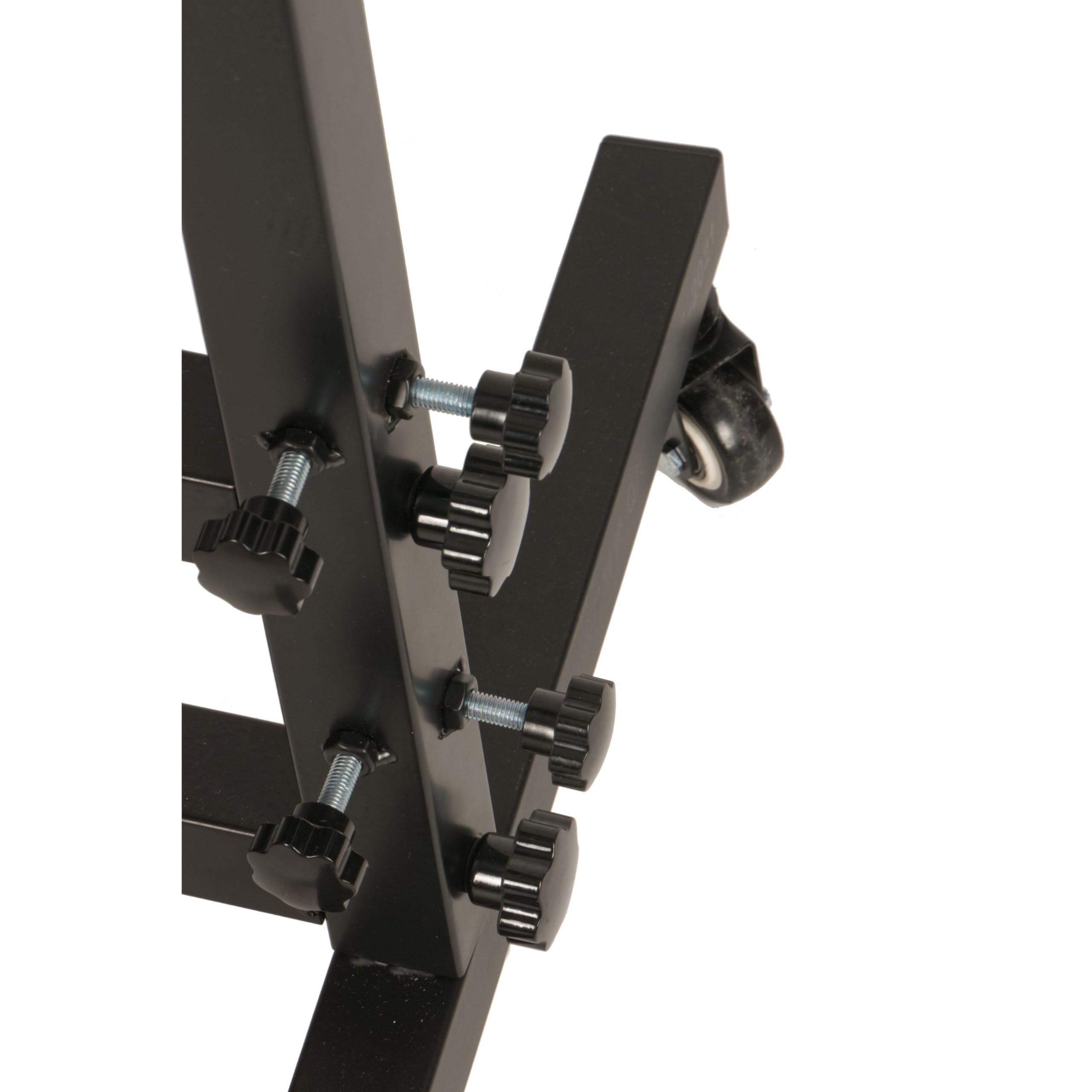 Gong Ständer 30 Zoll Universal - Robuste Aluminiumkonstruktion, Vierkant-Rohrprofil, Feststellbare Rollen, Verschraubte Haken, Ideal für Percussion Hardware