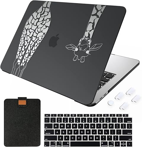 Miniatura 1 de MAITTAO Funda para MacBook Air de 13 pulgadas 2020 2019 2018 modelo de lanzamiento A1932 A2179 A2337 M1, carcasa rígida negra con funda para laptop