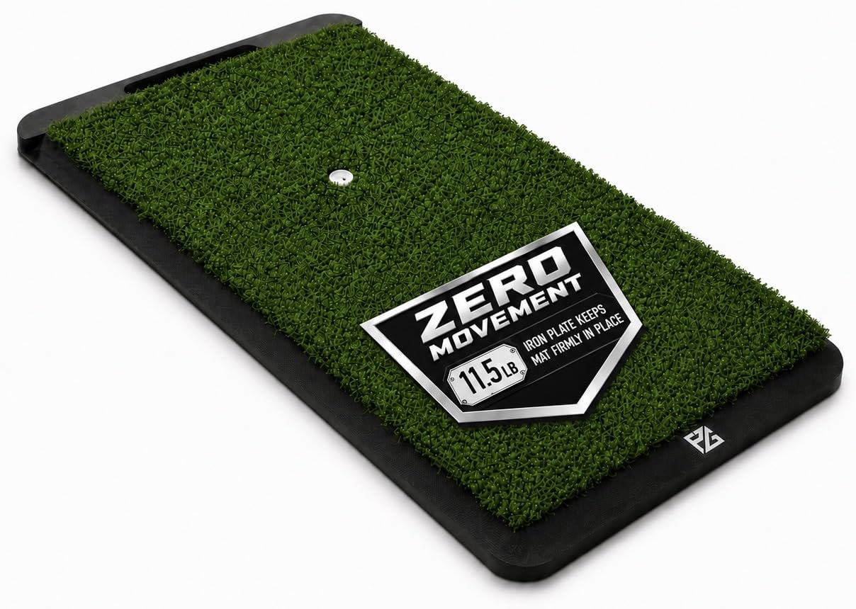 Palladium Golf Palladium Golf Mat - 2'x1' Heavy Duty Golf Hitting Mat - Artificial Weighted Turf - for Indoor and Outdoor Chipping Practice
