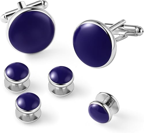 Vista 5 de Zealmer gemelos de acero inoxidable 316L para hombres, negocios, bodas, 1 par