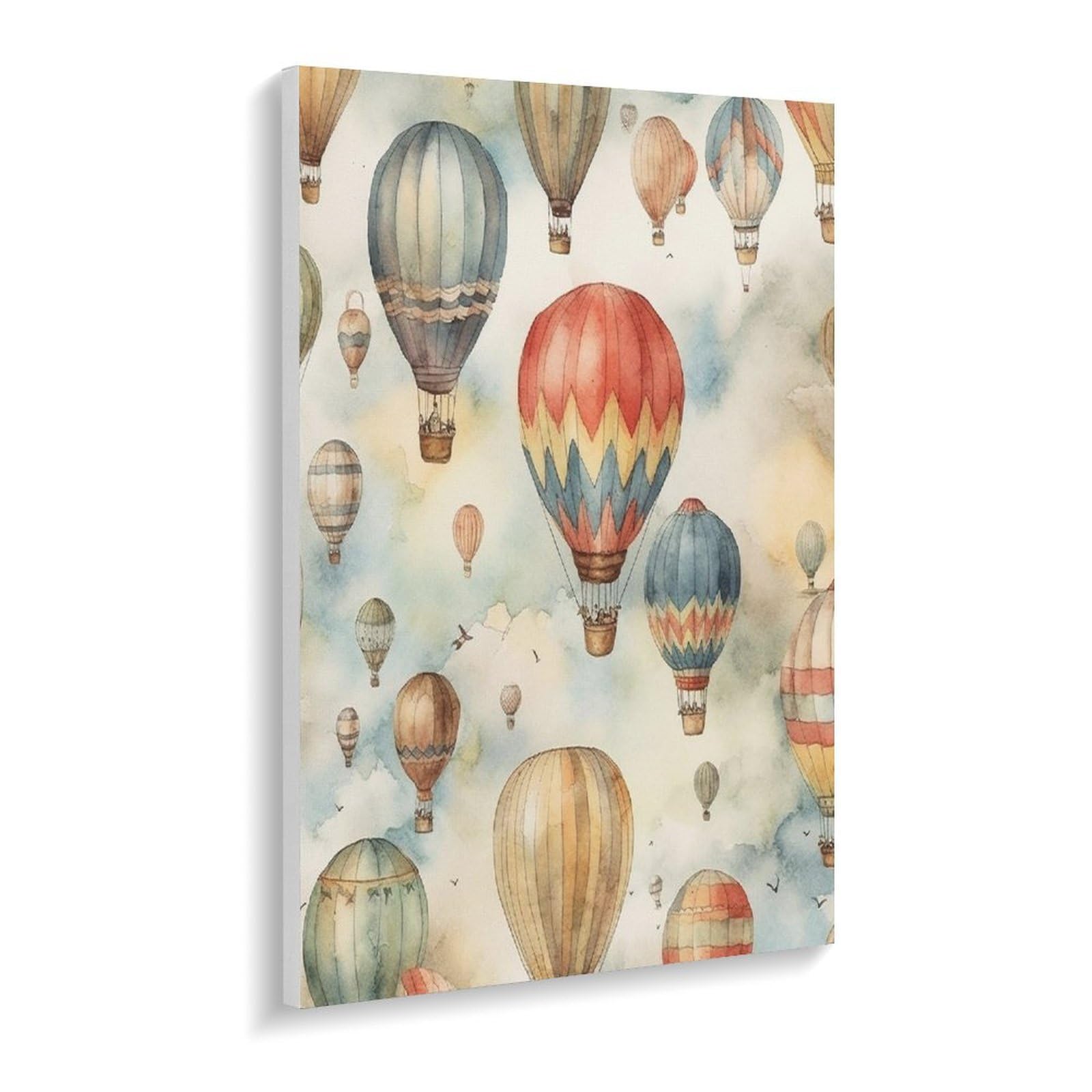 LPAGBCNU Aquarell-Heißluftballon-Malen nach Zahlen-Set für Erwachsene, Anfänger, Erwachsene, Malen nach Zahlen, Kits auf Leinwand, DIY-Acryl-Ölfarben, Malerei mit Pinseln als Geschenk, Wanddekoration