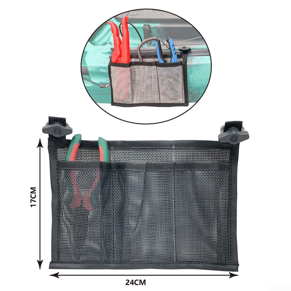 Drhomeam Marine Boat Mesh Bag, Nylon Yacht for KAYAK Canoe Gear Storage Mesh Bag, Organizer,Beer Fishing Tackle Box Storage Bag