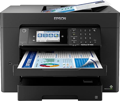 Epson Workforce Pro WF-7840 Impresora inalámbrica de inyección de tinta todo en uno Escaneo de impresión de fax Pantalla táctil LCD de 4.3