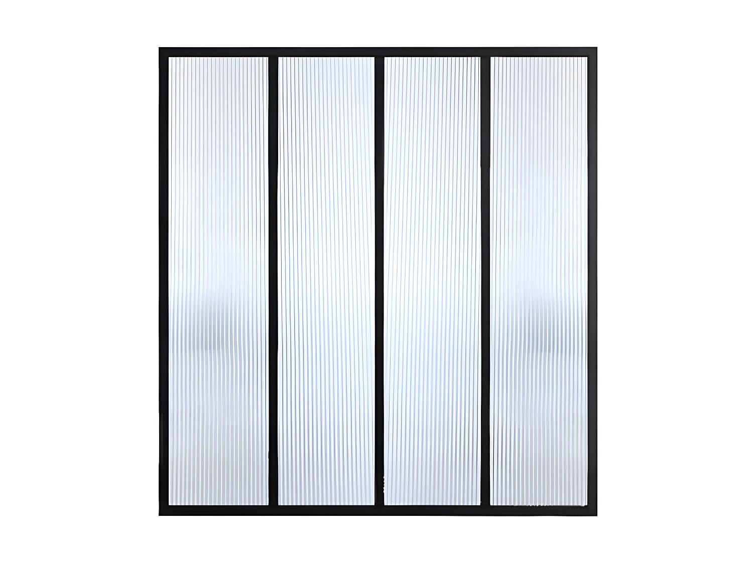 Verrière style atelier noir pour cuisine ouverte lumineuse