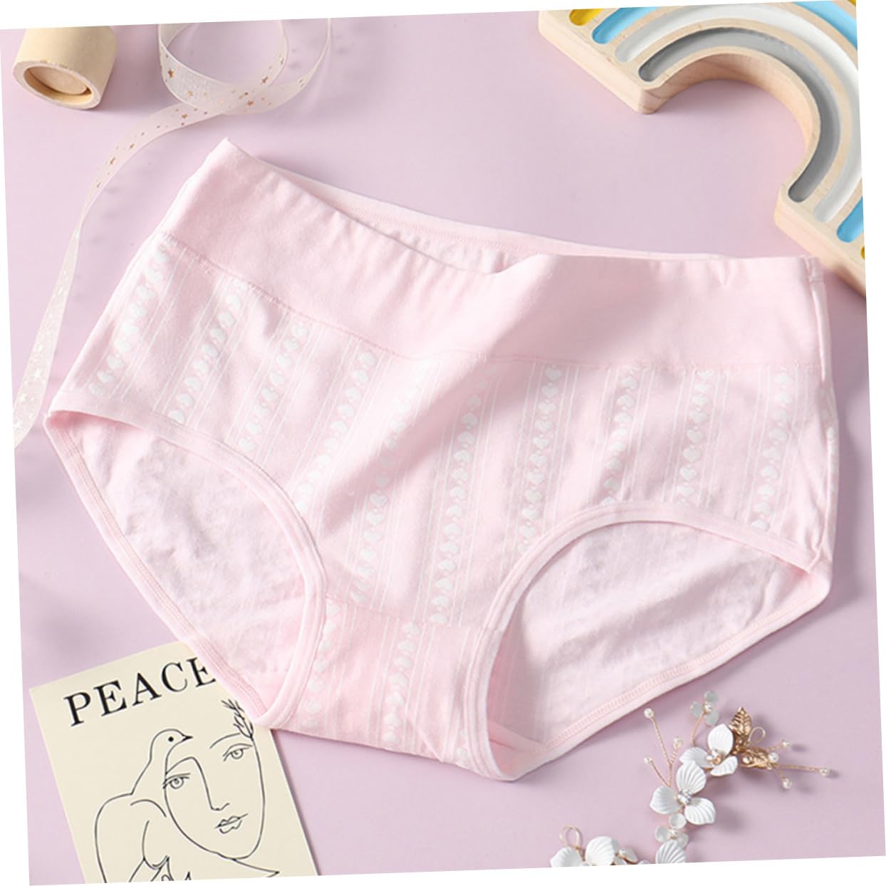 SHERCHPRY 8 piezas de ropa interior de algodón suave para niña, calzoncillos de algodón para mujer, ropa interior triangular, bragas de algodón para