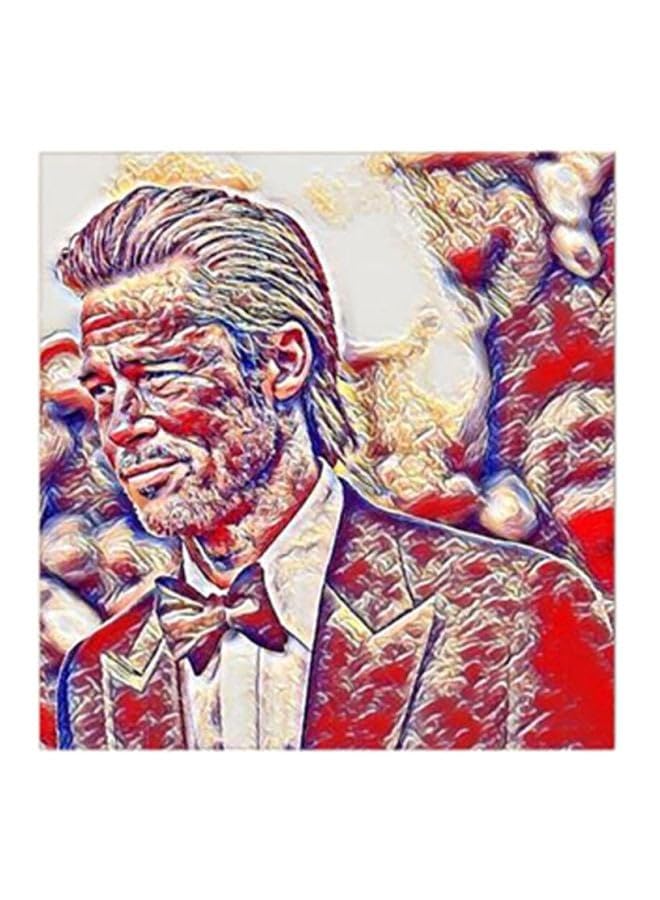 RYN Brad Pitt Mdf Wall Art Multicolour 30X0.5X30Cm