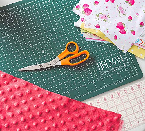 WA Portman Multipurpose Scissor & Clear Quilting Ruler - 8 Inch Orange Right & Left Hand Heavy Duty Scissor with Clear Quilters Ruler - WA Portman Fabric Scissor & Transparent Ruler Quilting Kit Set - Thumbnail 7
