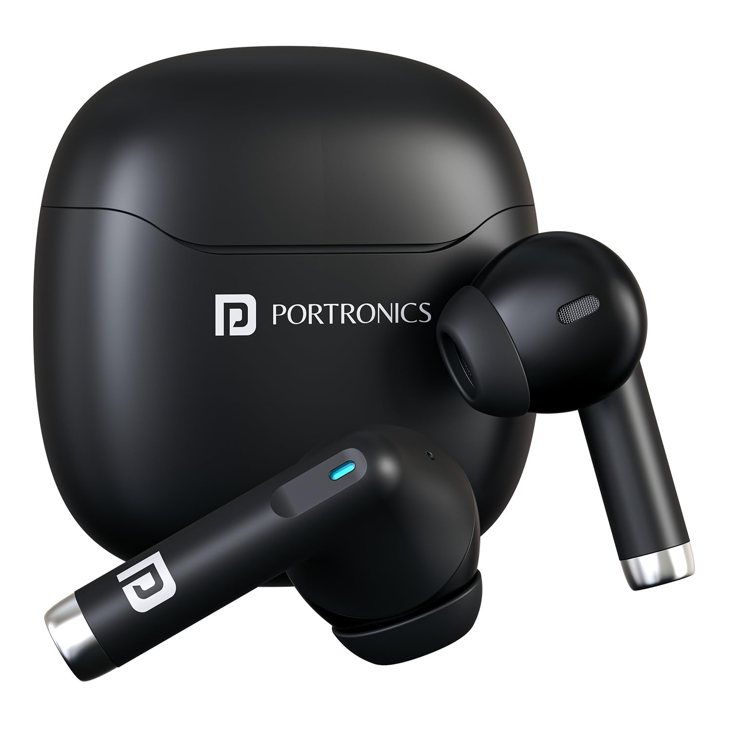 Portronics Twins S18 Pro in Ear TWS Earbuds with 30H Playtime, in Built HD Mic, Game/Music Mode, 13mm Dynamic Driver, Low Latency, Touch Control, Type C Fast Charging, Light Weight, Comfy Fit(Black)-picture-17