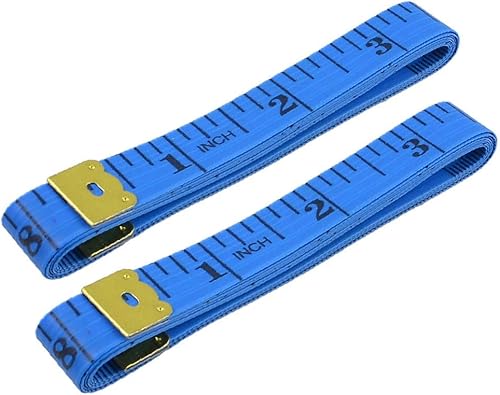 Miniatura 1 de X-DREE 2 Pcs Blue Black Flexible Sewing Cloth Height Measure Ruler Tape 60Inch150cm(2 Unids Azul Negro Costura Flexible Paño Medida Altura Regla