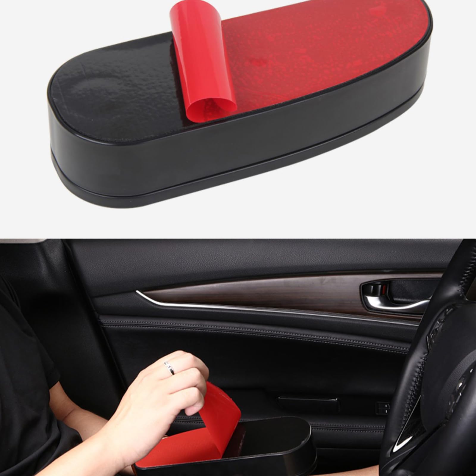 Coussin D'accoudoir Pour Console Centrale Alfa Romeo Junior AB 2024 Hybride - En Cuir Avec Mousse Mémoire, Poches De Rangement, Couleur Noire