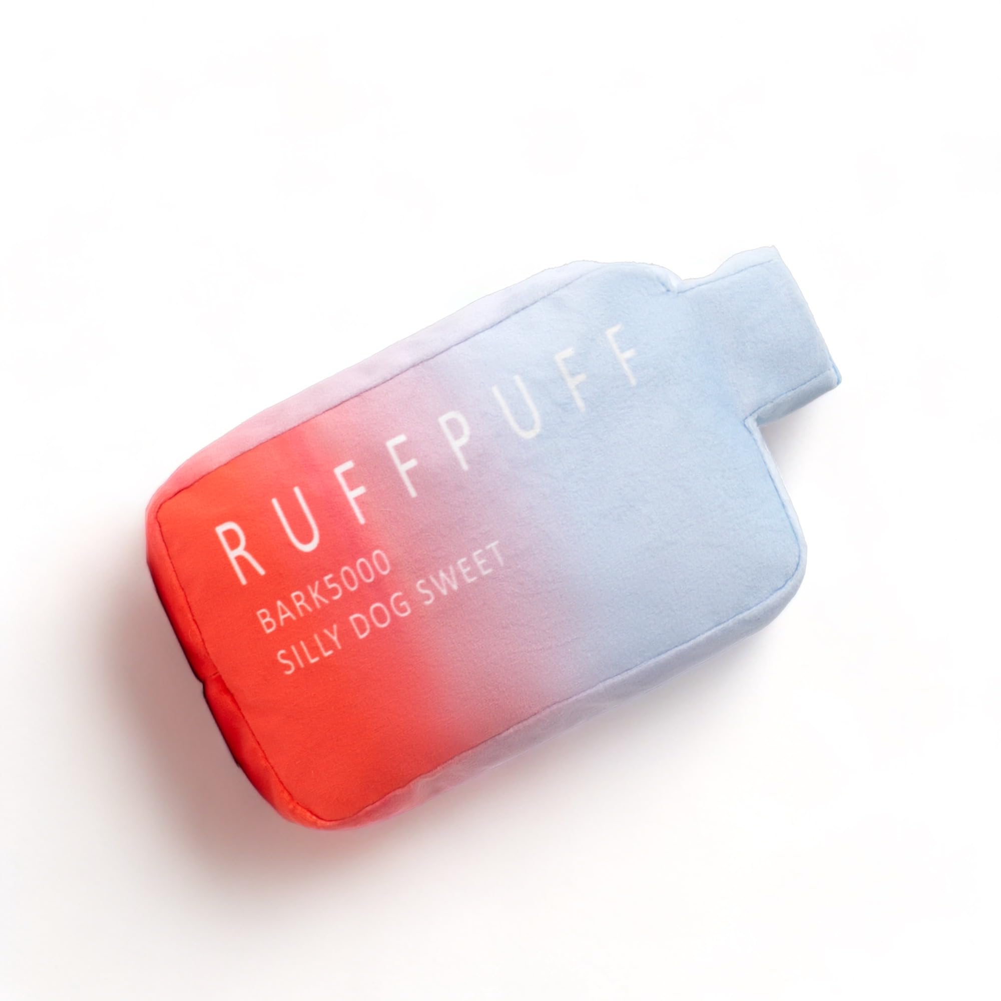 RUFF PUFF Zabawki dla psów, zabawne, urocze, pluszowe zabawki dla psów z piszczałką, parodia, zabawki dla szczeniaka, urodziny psa, zabawne zabawki dla psów (czerwone)