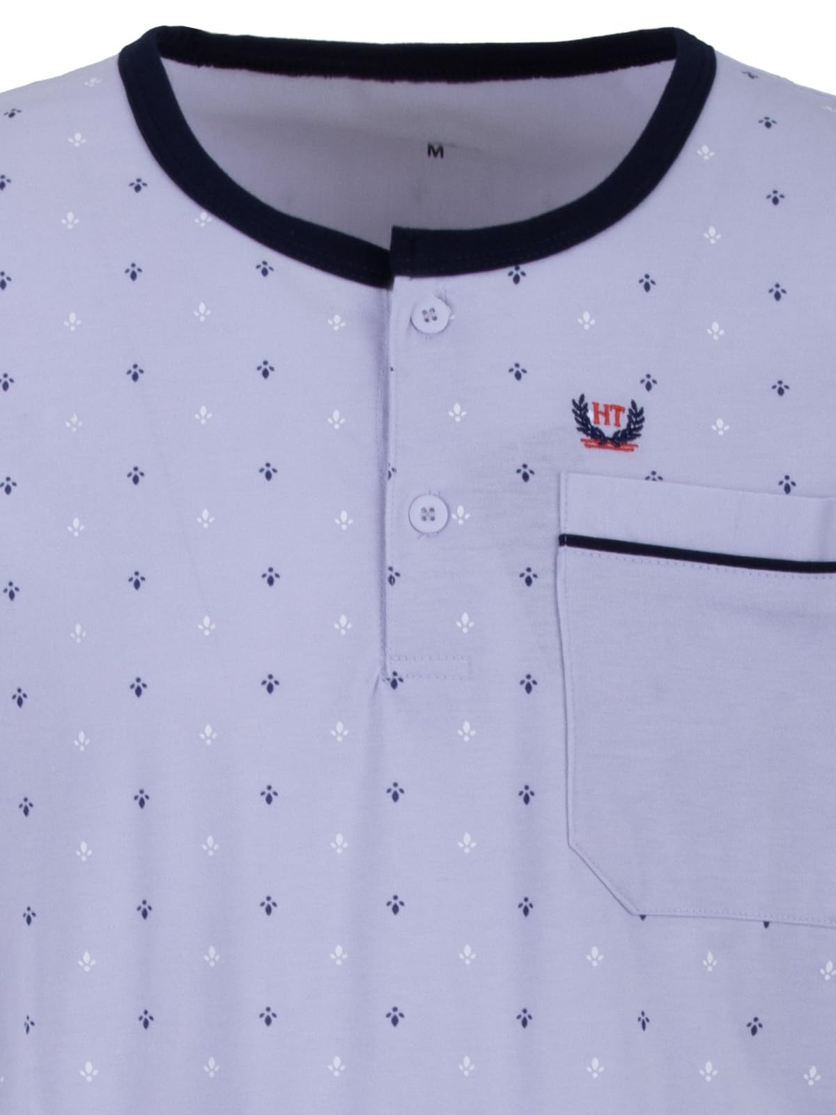 Chemise de nuit à manches longues pour homme - Taille M à 3XL