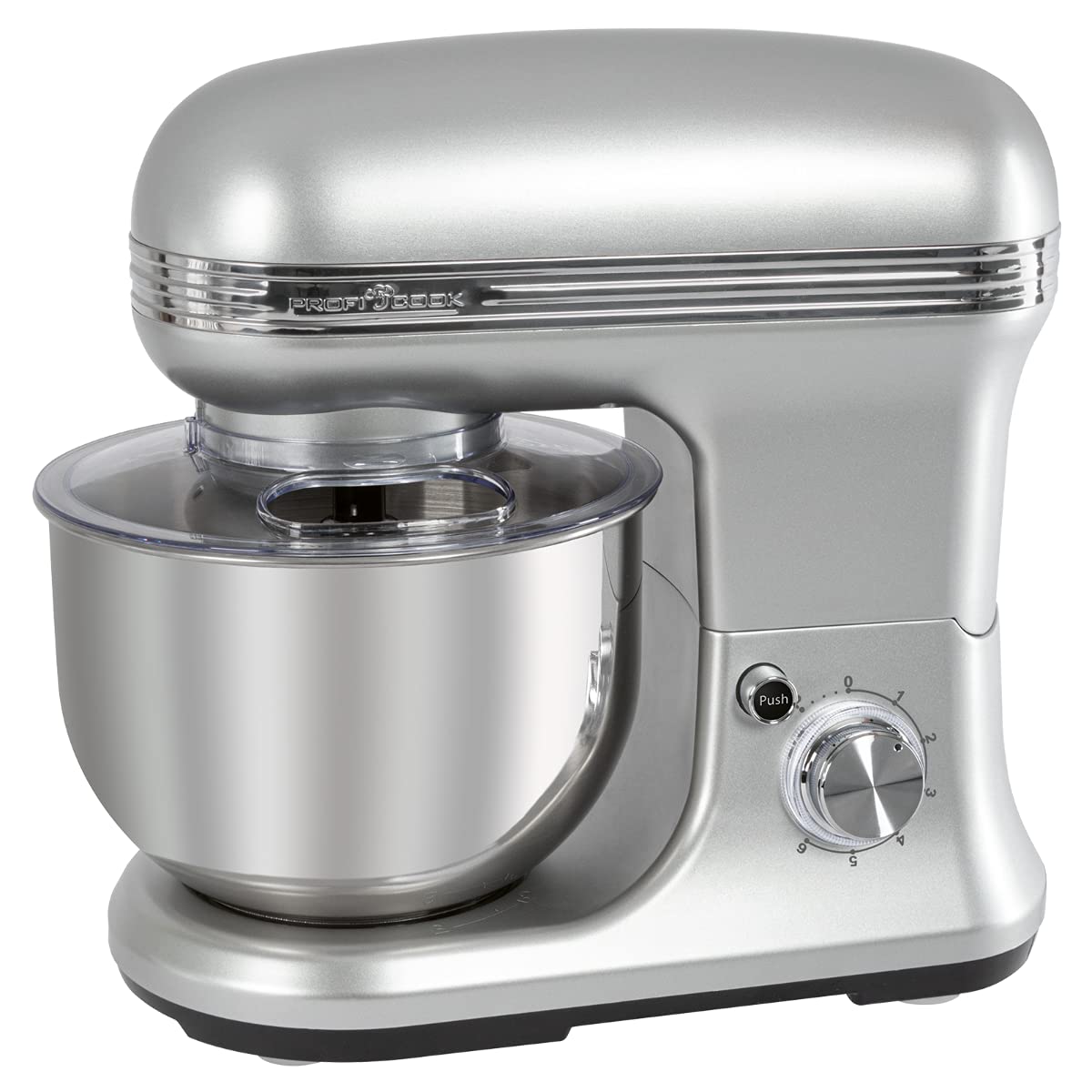 ProfiCook® Knetmaschinen-Set | Knetmaschine und Waage | Spezialgetriebe | 5 Liter | 8 Geschwindigkeitsstufen | 1200 Watt | Messbereich bis 5000 g (in 1 g-Schritten) | Edelstahl | PC-KM 1222 W