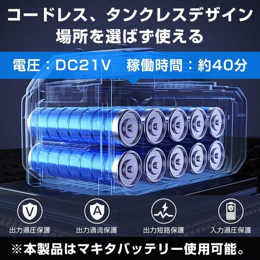 Amazon | 高圧洗浄機 コードレス 充電式 洗車機 ハンディ高圧洗浄機 